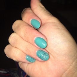 Tiffany blue dip manicure by Kevin