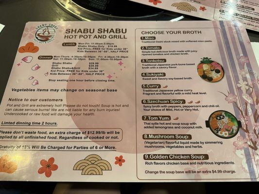 Menu photo 3 Shabu Shabu Hot Pot And Grill Murfreesboro, TN Menu photo 3 Shabu Shabu Hot Pot And Grill Murfreesboro, TN