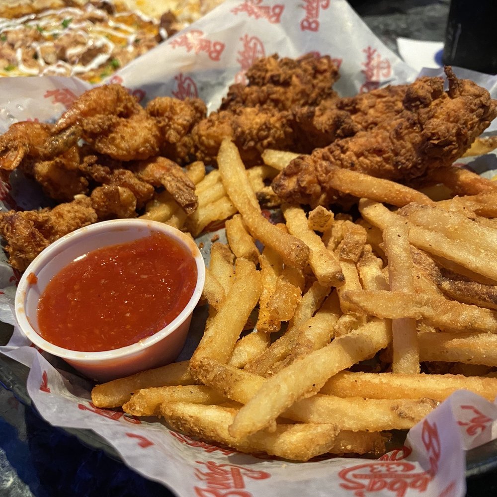 Bubba's 33 - Shrimp and chicken tender combo with fries - American Near Me - Fishers, Indiana Bubba's 33 - Shrimp and chicken tender combo with fries - American Near Me - Fishers, Indiana