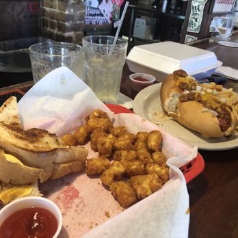 Press Box - Grill cheese & chili cheese dog with tots! - Sports Bars Near Me - Galveston, Texas Press Box - Grill cheese & chili cheese dog with tots! - Sports Bars Near Me - Galveston, Texas