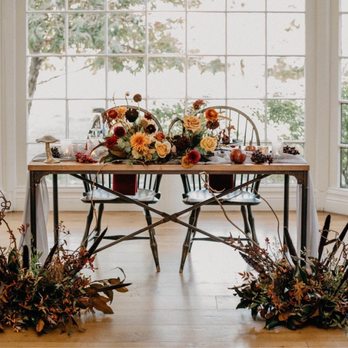 The Little Branch - The sweetheart table with pieces from the wedding aisle repurposed to go in front - Florists Near Me - Los Angeles, California