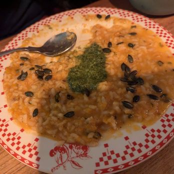 Rouge Restaurant - Sweet potatoes risotto with pumpkin seeds and pesto...yummy - French Near Me - Galway, G