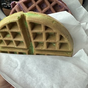 Cafe Tí Bo - Pandan and ube waffle - Bubble Tea Near Me - Edmond, Oklahoma Cafe Tí Bo - Pandan and ube waffle - Bubble Tea Near Me - Edmond, Oklahoma
