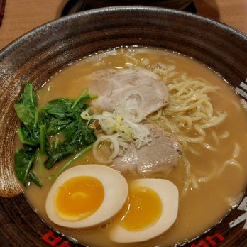 Yah Yah Ya Ramen - large shoyu ramen. includes two pieces of chashu (braised pork belly), seaweed, spinach, and a flavored egg - Ramen Near Me - Richmond, British Columbia