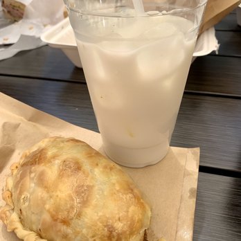 Mägo - Beef empanada. Oatmeal horchata. I already mentioned how much I like their empanadas - Colombian Near Me - Oakland, California Mägo - Beef empanada. Oatmeal horchata. I already mentioned how much I like their empanadas - Colombian Near Me - Oakland, California