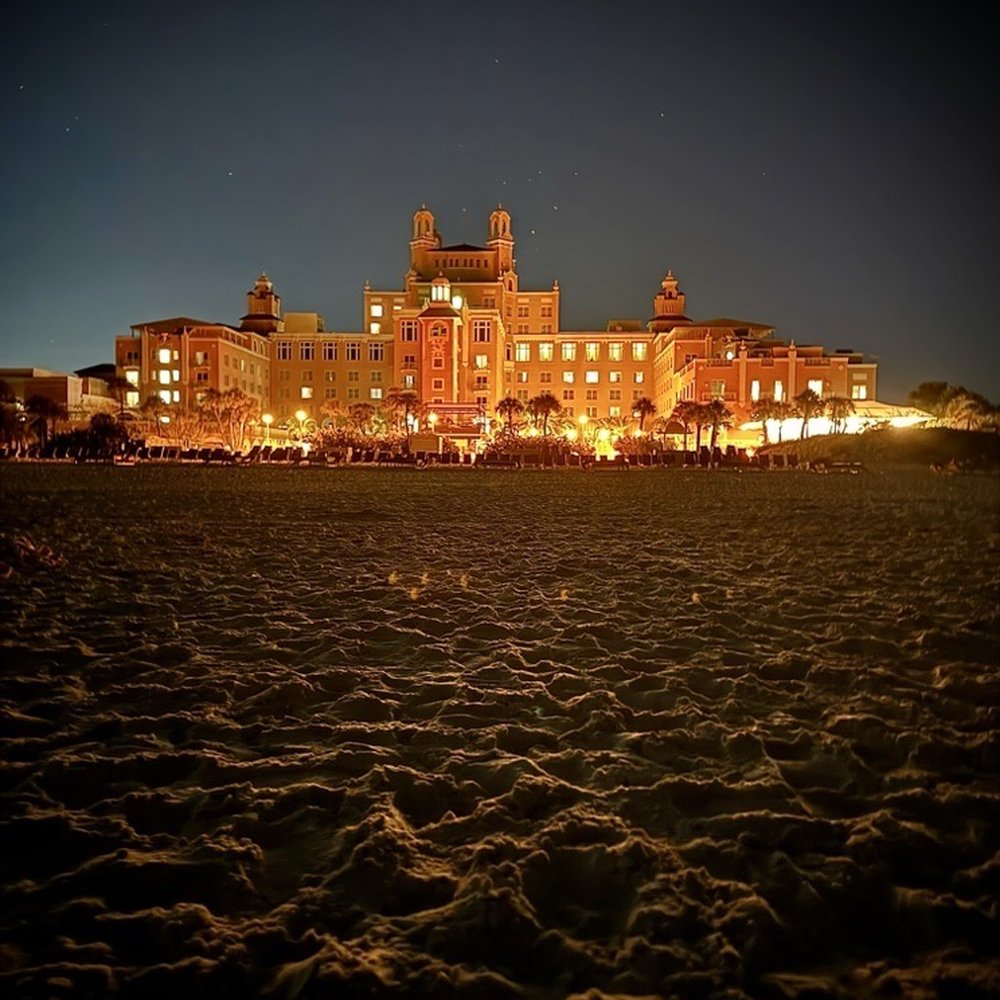The Don CeSar - Hotel from Beach at night - Resorts Near Me - St. Pete Beach, Florida The Don CeSar - Hotel from Beach at night - Resorts Near Me - St. Pete Beach, Florida