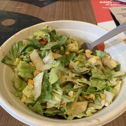Build Your Own Salad with tomatoes, corn, edamame & garbanzo beans