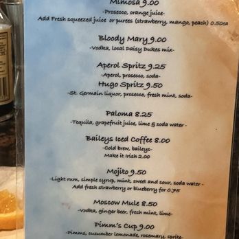 Two Chicks Cafe - Cocktail menu - Breakfast & Brunch Near Me - New Orleans, Louisiana Two Chicks Cafe - Cocktail menu - Breakfast & Brunch Near Me - New Orleans, Louisiana