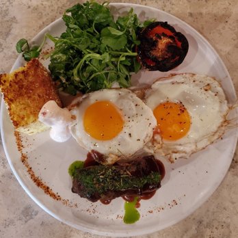 Chambar - Steak and egg - Belgian Near Me - Vancouver, British Columbia