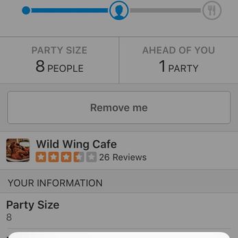 Wild Wing Cafe - The "wait list" we watched while at least 3-4 tables were seated - Chicken Wings Near Me - Johnson City, Tennessee Wild Wing Cafe - The "wait list" we watched while at least 3-4 tables were seated - Chicken Wings Near Me - Johnson City, Tennessee