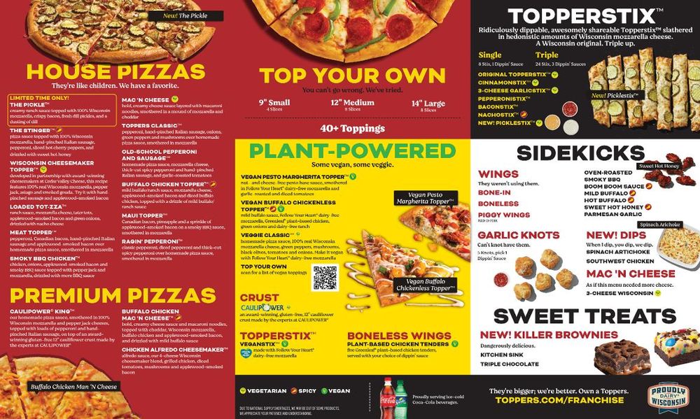 Food from Toppers Pizza