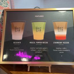 Featured Hojicha Menu Featured Hojicha Menu