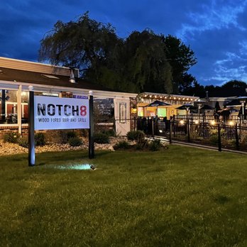 Notch8 - the front of a restaurant at night - New American Near Me - Bethel, Connecticut