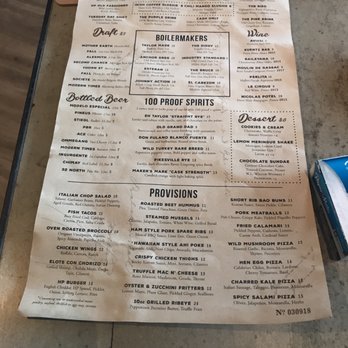 Hundred Proof - Dinner and drink menu - San Diego, CA