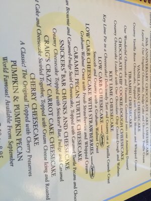 Menu photo 5 The Cheesecake Factory Corte Madera, CA
