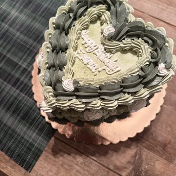 Carefree Cakery - a heart shaped cake on a plate - Cupcakes Near Me - Amherst, Massachusetts