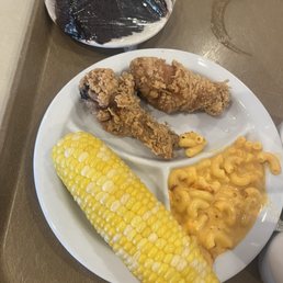 Kids Plate with Extra Chicken Leg and Chocolate Cake Kids Plate with Extra Chicken Leg and Chocolate Cake