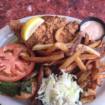 Two Drunken Goats - Fried Grouper Sandwich $16.95 - Seafood Near Me - Riviera Beach, Florida