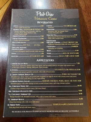 Menu photo 4 Pho Gia Portland, OR