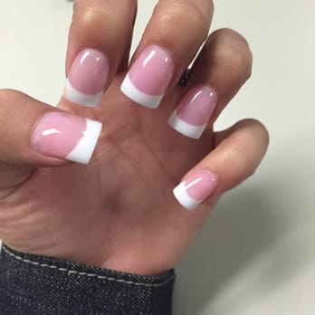 TM Nails - Medium pink gel manicure French tip - Nail Salons Near Me - Santa Clarita, California