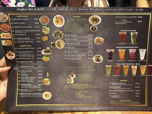 Menu photo 2 Angkor Bar and Grill Burien, WA Menu photo 2 Angkor Bar and Grill Burien, WA