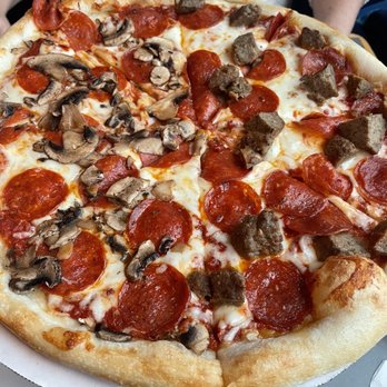 Dewey's Pizza - Pepperoni and mushroom - Pizza Near Me - Worthington, Ohio