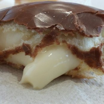PK Donuts - Inside the delicious custard filled chocolate donut. - Donuts Near Me - Brea, California