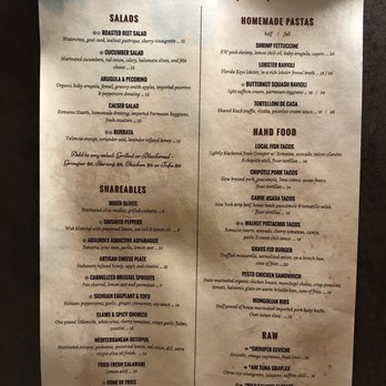 Nine One Five - Menu - New American Near Me - Key West, Florida