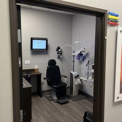 One of our private exam rooms where we provide thorough, personalized eye exams for patients of all ages.