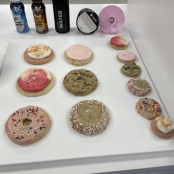 Crumbl - Oak Park - Display of weekly's menu cookies - Bakeries Near Me - Lenexa, Kansas
