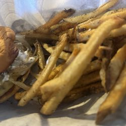Steve French's Burgers, Wings & More - Steve French's burger and fries