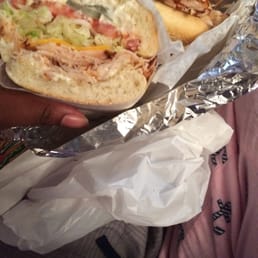 Cajun turkey and cheddar cheese sub! Cajun turkey and cheddar cheese sub!