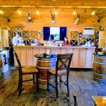 Busted Oak Cellars - a bar with wine barrels - Wineries Near Me - Carmine, Texas
