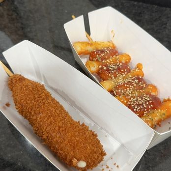Seoul Stick - Original Half & Half Plant Sausage Mozzarella Corn Dog and Sausage Stick-Bokki - Fast Food Near Me - Chicago, Illinois