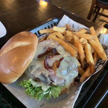 Bear Creek Restaurant - A 'Merica burger with fries - American Near Me - Brewerton, New York