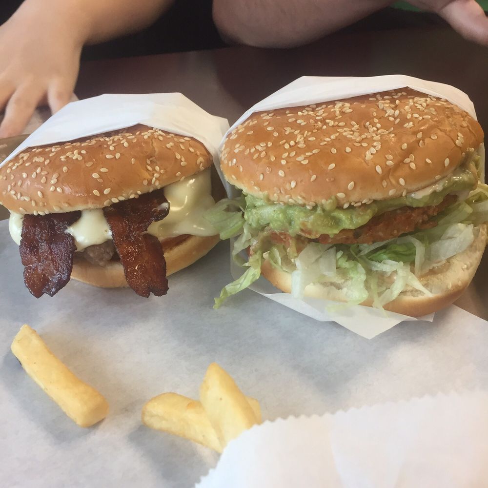 Bad Boy Burgers 2 - Veggie burger and cheeseburger - Burgers Near Me - Boise, Idaho Bad Boy Burgers 2 - Veggie burger and cheeseburger - Burgers Near Me - Boise, Idaho