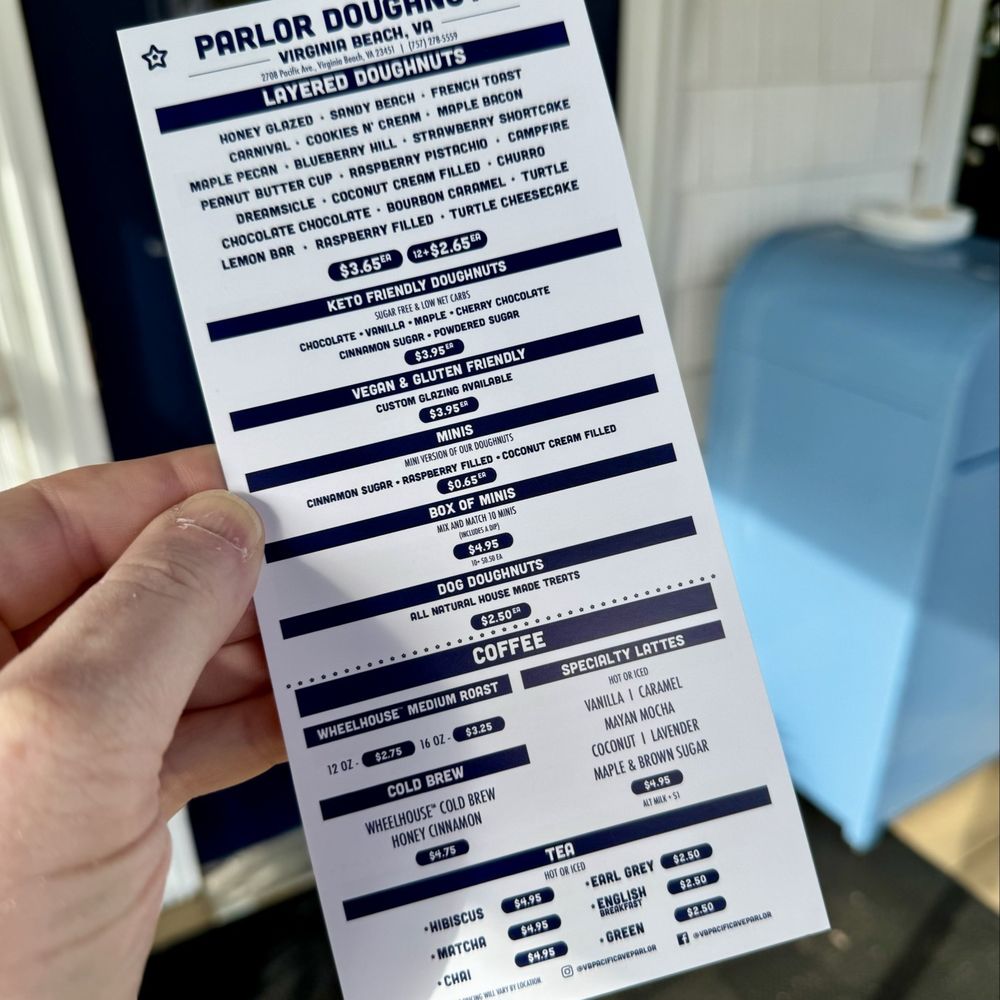 Parlor Doughnuts - Menu - Donuts Near Me - Virginia Beach, Virginia Parlor Doughnuts - Menu - Donuts Near Me - Virginia Beach, Virginia