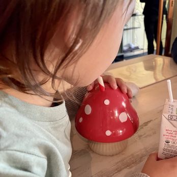 Riverview Restaurant - Cute mushroom sippy cup - New American Near Me - Cold Spring, New York