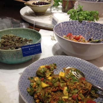 Ethos - Food selection displayed buffet style - Vegetarian Near Me - London, XGL