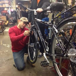 Fixing the bike ourselves on the stand! Fixing the bike ourselves on the stand!
