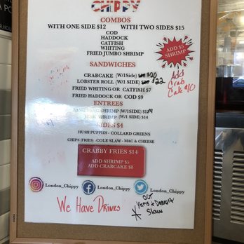 London Chippy - Menu at R. House Pop Up - Food Trucks Near Me - Gambrills, Maryland