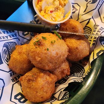 Breaker Breaker - Hush puppies with hot honey butter - Seafood Near Me - Atlanta, Georgia Breaker Breaker - Hush puppies with hot honey butter - Seafood Near Me - Atlanta, Georgia
