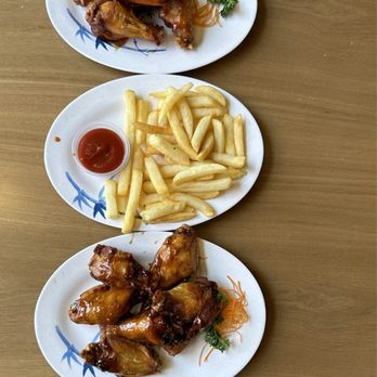 Kamado Grill Ramen & Bar - Top to bottom: 6pc wing - honey bbq Fries 6pc wing - teriyaki - Japanese Near Me - Stockbridge, Georgia Kamado Grill Ramen & Bar - Top to bottom: 6pc wing - honey bbq Fries 6pc wing - teriyaki - Japanese Near Me - Stockbridge, Georgia