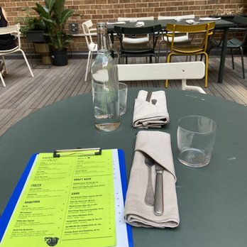 Mercy Me - Menu and table set up (outdoors) - New American Near Me - Washington, DC, District of Columbia