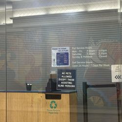 Usps - Sign says open at 7:30 am. Post Office closed at 7:50 am on Friday morning. Not a holiday.