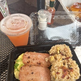 Da Reef Cafe - spam bento with fried rice and POG - Waffles Near Me - Kapaʻa, Hawaii
