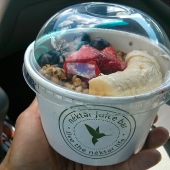 Nekter Juice Bar - Acai Banana Berry bowl ($6.75) - Acai blend is pretty bland but overall its good. - Juice Bars & Smoothies Near Me - Brea, California Nekter Juice Bar - Acai Banana Berry bowl ($6.75) - Acai blend is pretty bland but overall its good. - Juice Bars & Smoothies Near Me - Brea, California