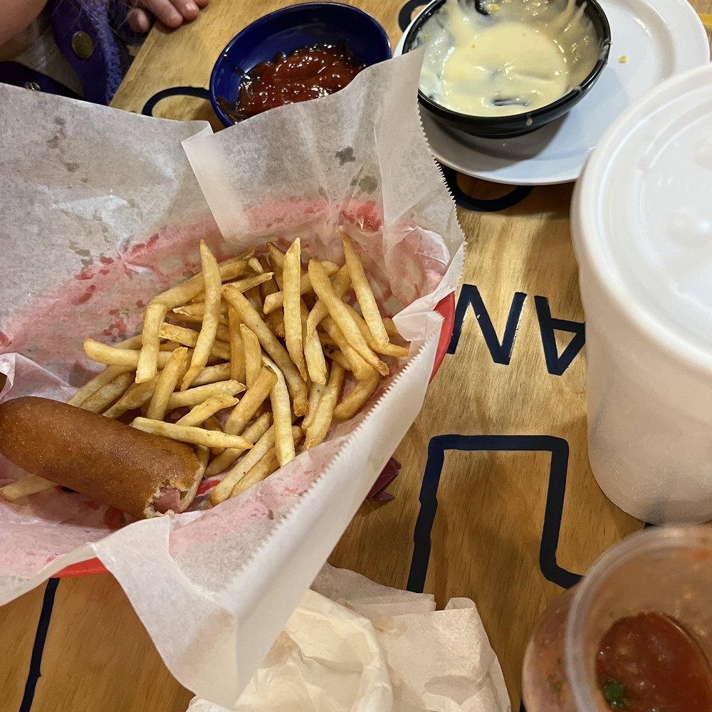 Lola's - Kid's corn dog and fries. - Mexican Near Me - Cherokee, Oklahoma Lola's - Kid's corn dog and fries. - Mexican Near Me - Cherokee, Oklahoma