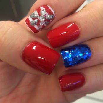 Nail Time - My 4th of July nails by Bo! Love them! - Nail Salons Near Me - Englishtown, New Jersey Nail Time - My 4th of July nails by Bo! Love them! - Nail Salons Near Me - Englishtown, New Jersey