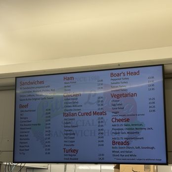 Little Lucca - Menu - Sandwiches Near Me - Burlingame, California